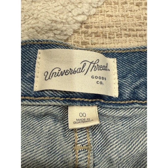 Universal Thread 90s Baggy Mid Rise Denim Blue Jeans Light Wash Women's Sz 00 - Picture 4 of 8